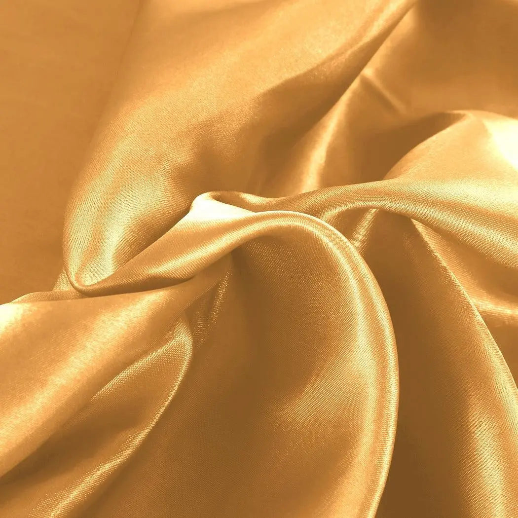 DreamZ Ultra Soft Silky Satin Bed Sheet Set in Queen Size in Gold Colour Deals499