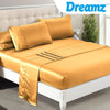DreamZ Ultra Soft Silky Satin Bed Sheet Set in Queen Size in Gold Colour Deals499