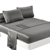 DreamZ Ultra Soft Silky Satin Bed Sheet Set in Single Size in Charcoal Colour Deals499