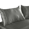 DreamZ Ultra Soft Silky Satin Bed Sheet Set in Single Size in Charcoal Colour Deals499