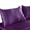 DreamZ Ultra Soft Silky Satin Bed Sheet Set in Single Size in Purple Colour Deals499