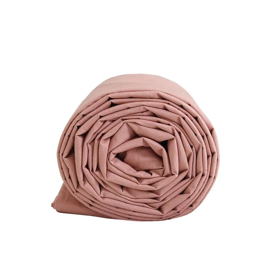 DreamZ Weighted Blanket 10KG Heavy Gravity Deep Relax Adults Cotton Cover Pink Deals499