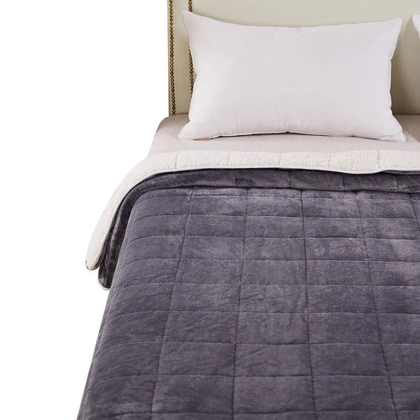 DreamZ Weighted Blanket Heavy Gravity Deep Relax Ultra Soft 7KG Adults Grey Deals499