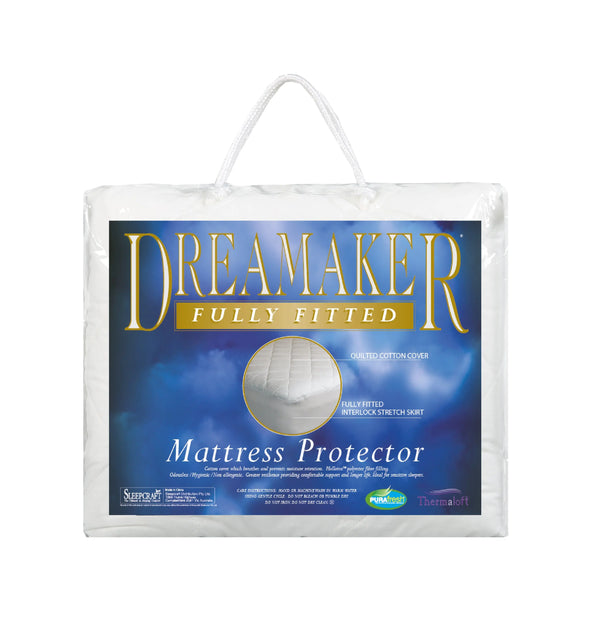 Dreamaker Thermaloft Cotton Covered Fitted Mattress Protector King Bed Deals499