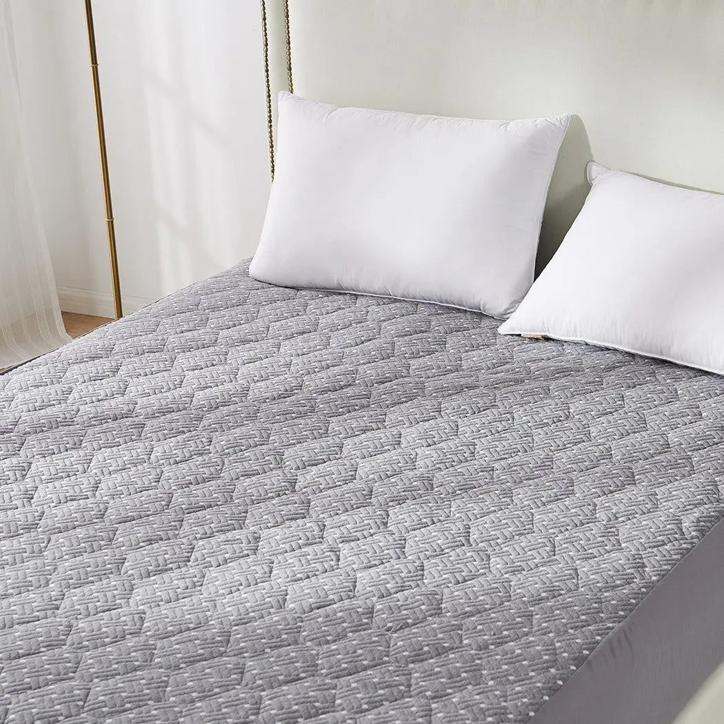 Dreamz Mattress Protector Topper Bamboo Charcoal Pillowtop Waterproof Queen Deals499
