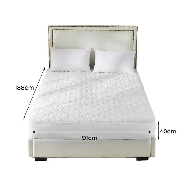 Dreamz Mattress Protector Topper Bamboo Pillowtop Waterproof Cover Single Deals499