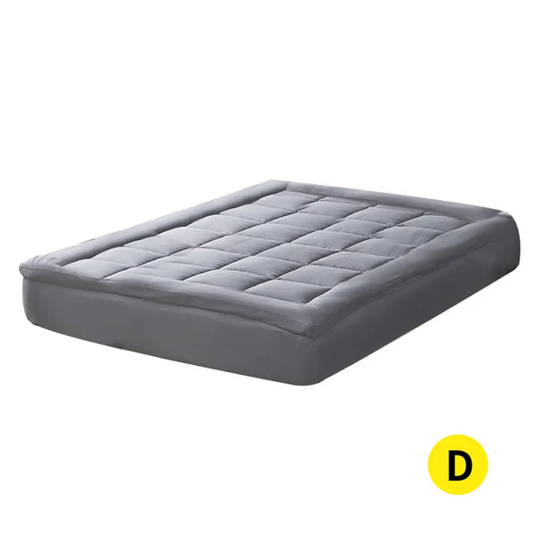 Dreamz Mattress Topper Bamboo Fibre Luxury Pillowtop Mat Protector Cover Double Deals499