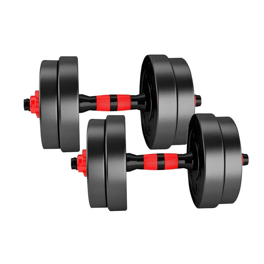Dumbbells Barbell Weight Set 15KG Adjustable Rubber Home GYM Exercise Fitness Deals499