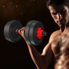 Dumbbells Barbell Weight Set 15KG Adjustable Rubber Home GYM Exercise Fitness Deals499