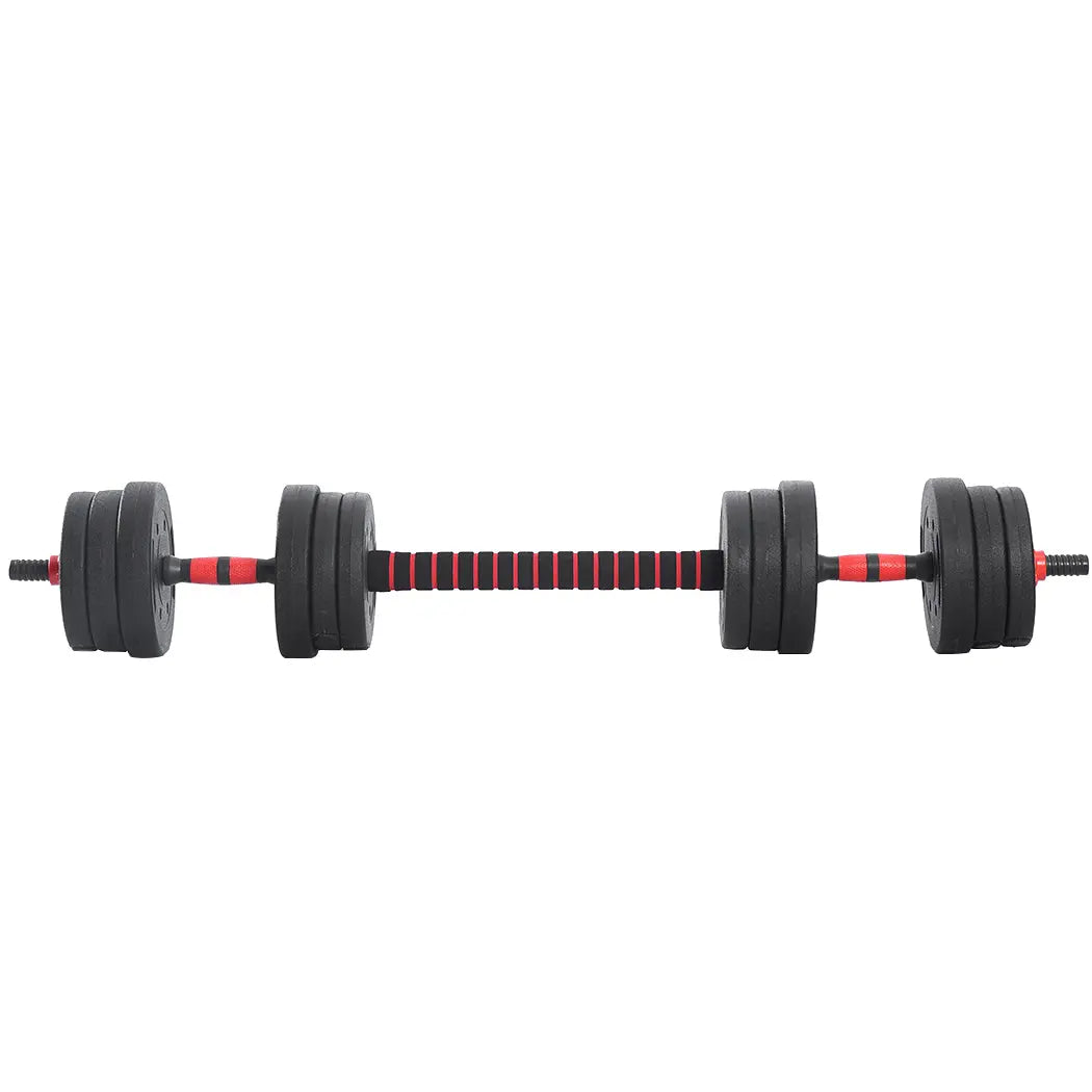 Dumbbells Barbell Weight Set 20KG Adjustable Rubber Home GYM Exercise Fitness Deals499