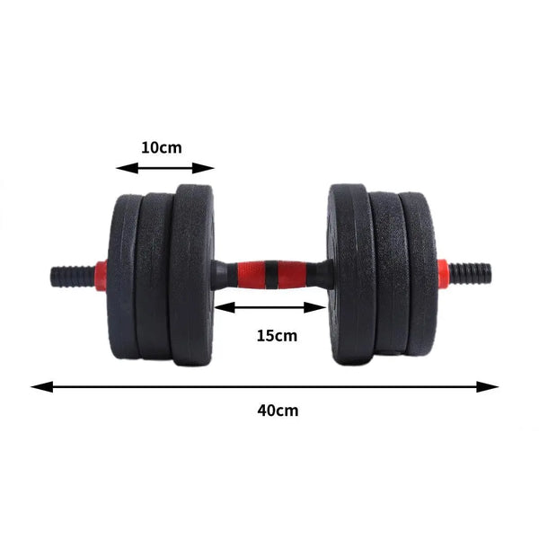 Dumbbells Barbell Weight Set 20KG Adjustable Rubber Home GYM Exercise Fitness Deals499