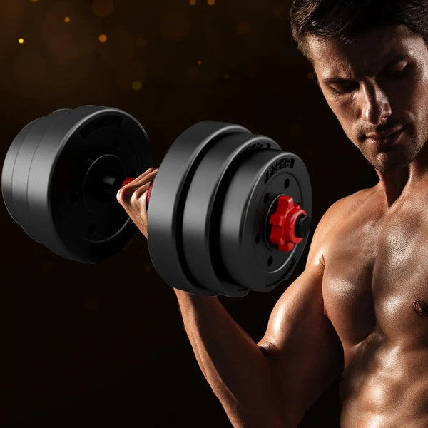 Dumbbells Barbell Weight Set 20KG Adjustable Rubber Home GYM Exercise Fitness Deals499