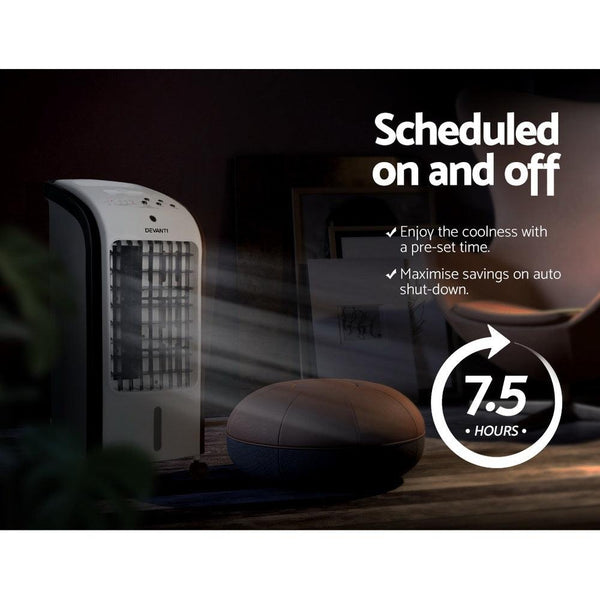 Devanti Evaporative Air Cooler Conditioner Portable 4L Cooling Fan Humidifier Deals499
