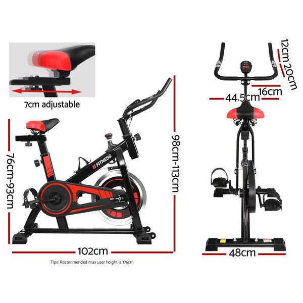 Spin Bike Exercise Bike Flywheel Fitness Home Commercial Workout Gym Holder Deals499