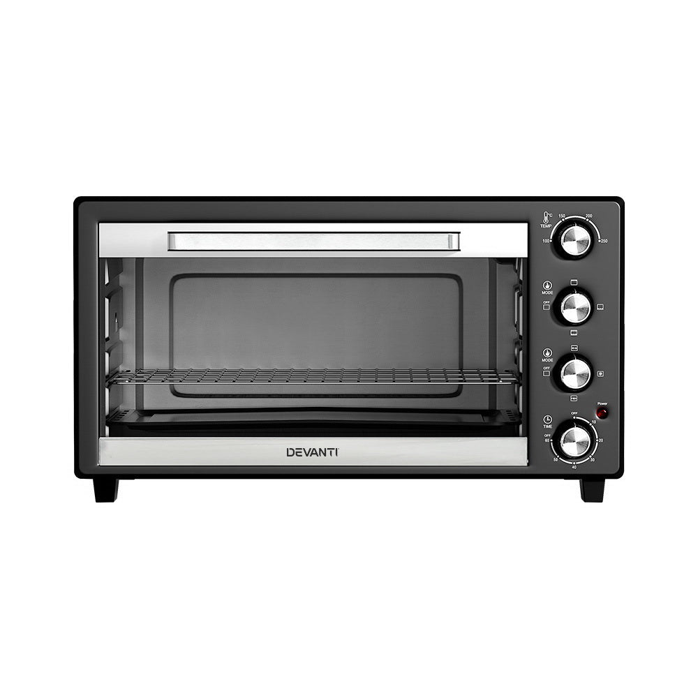 Devanti Electric Convection Oven Bake Benchtop Rotisserie Grill 45L Deals499