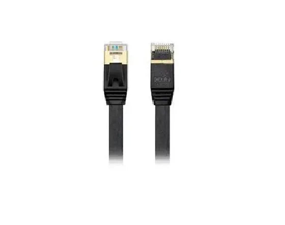 EDIMAX 0.5M Black 10GbE Shielded CAT7 Network Cable - Flat EDIMAX