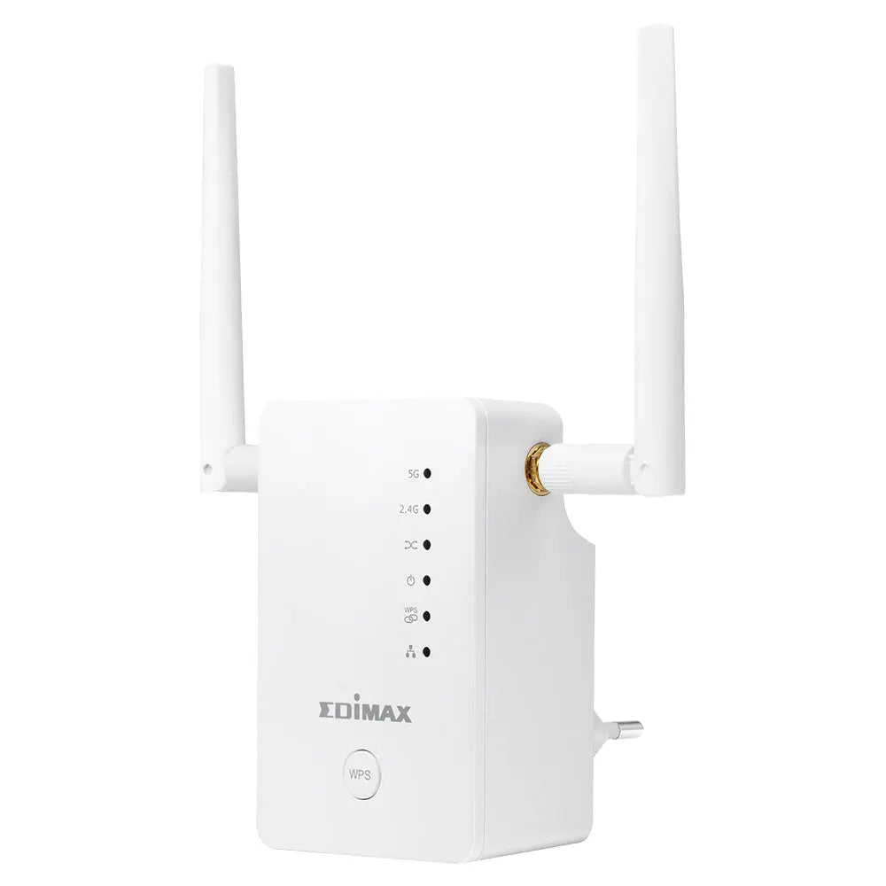 EDIMAX AC1200 Range Extender Smart AC1200 Dual-Band Wi-Fi 3in1 Extender/Access Point/Wi-Fi Bridge 1200Mbps (N300 + AC867Mbps) 802.11 (AU Plug) EDIMAX