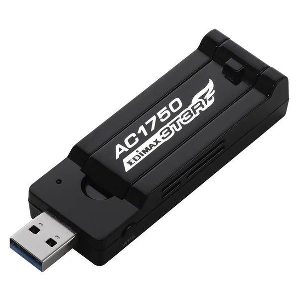 EDIMAX AC1750 Dual-Band WIFI USB 3.0 Adapter with 180-degree Adjustable Antenna - 2.4GHZ (450Mbps)/5Ghz (1300Mbps)/ 1x USB 3.0/3T3R MIMO Technology EDIMAX