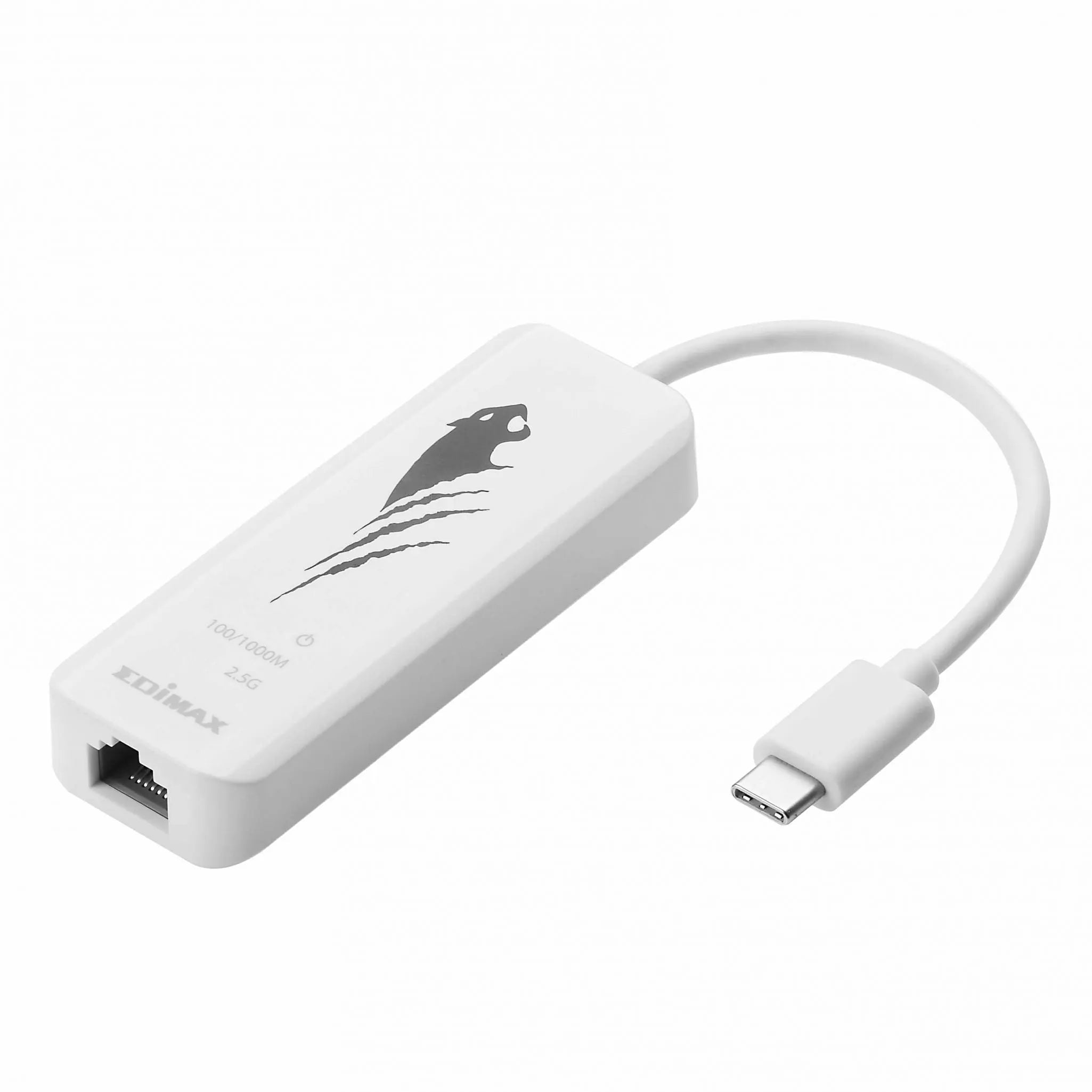 EDIMAX EU-4307 USB Type-C to 2.5G Gigabit Ethernet Adapter Up To 100M/1Gbps / 2.5Gbps LED Indicator Plug and Play EDIMAX