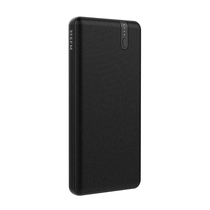EFM 10000mAh Portable Power Bank-Black With Type C PD18W and QC3.0 Dual USB-A Ports EFM