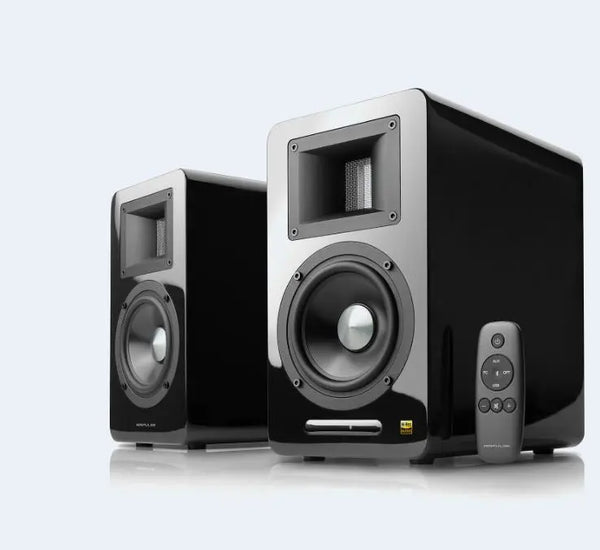 Edifier Airpulse A100 Hi-Res Audio Active Speaker System with Wireless Subwoofer Bluetooth, Optical Coaxial, RCA - Ideal for HomeTheatre BLACK EDIFIER