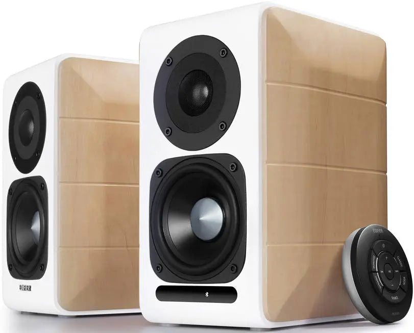 Edifier S880DB Hi-Res Audio Certified Powered Bookshelf Bluetooth Speakers White - BT 4.1/3.5mm AUX/USB/Optical/94mm Bass Driver/Built-in AMP EDIFIER
