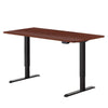 Electric Motorised Height Adjustable Standing Desk - Black Frame with 140cm Walnut Top Deals499