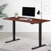 Electric Motorised Height Adjustable Standing Desk - Black Frame with 140cm Walnut Top Deals499