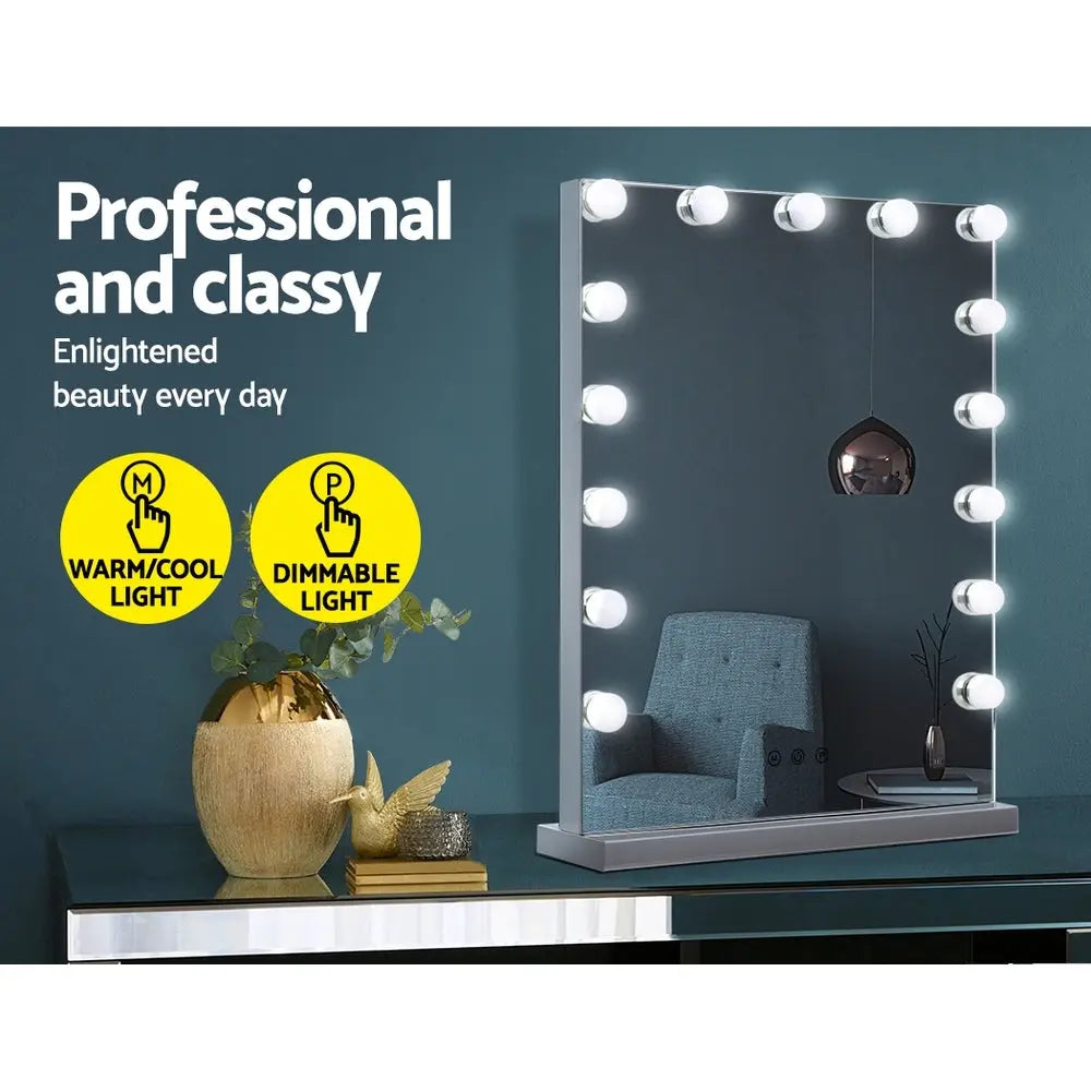 Embellir Hollywood Makeup Mirror With Light 15 LED Bulbs Lighted Frameless Deals499