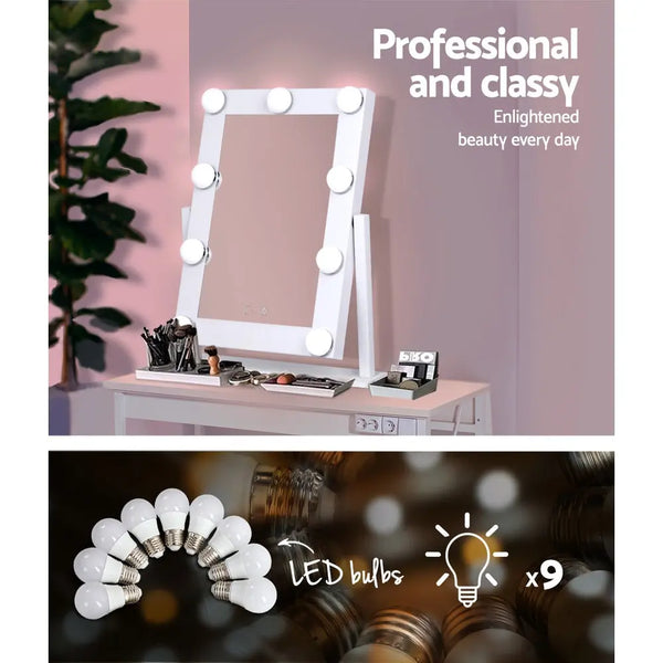 Embellir LED Standing Makeup Mirror - White Deals499