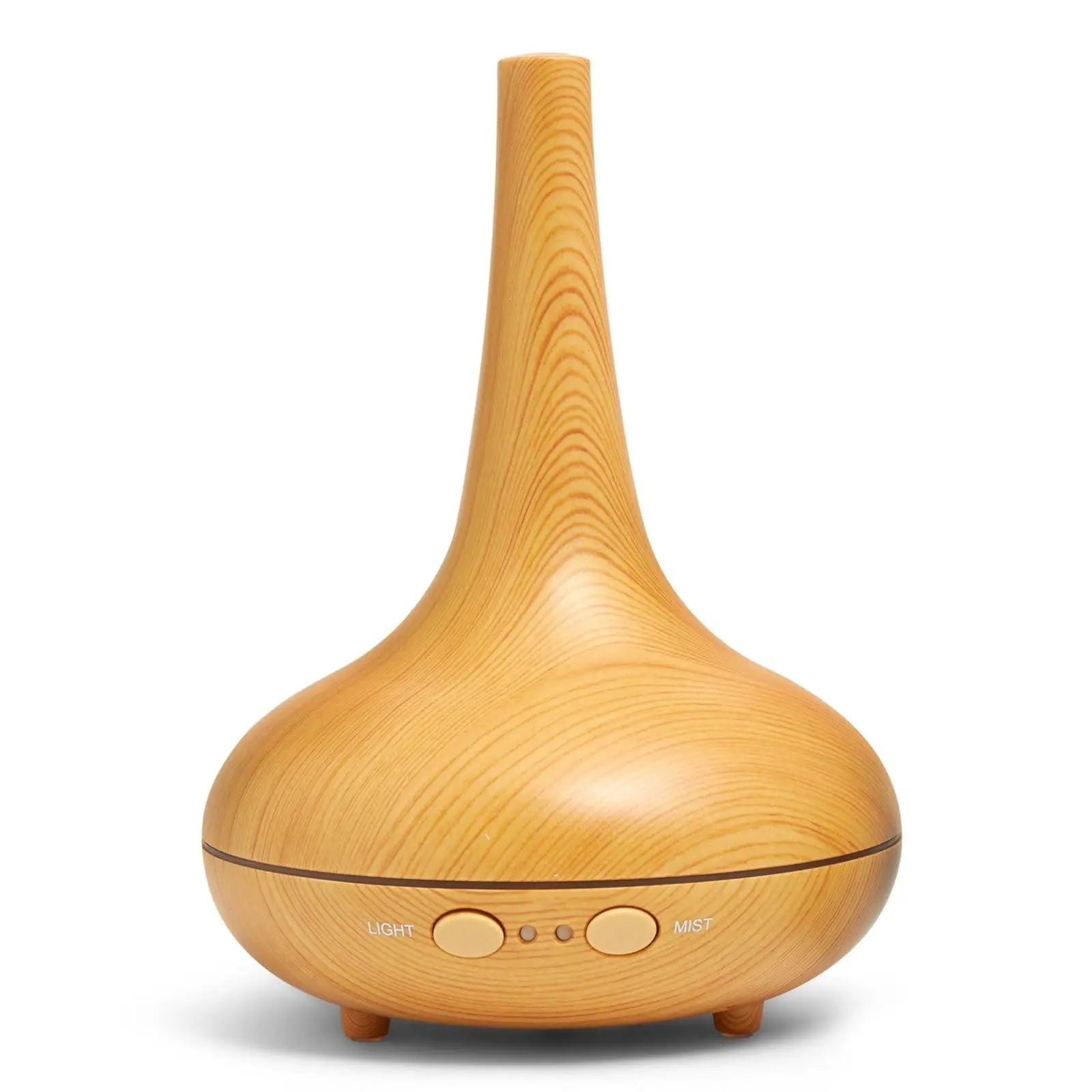 Essential Oil Diffuser Ultrasonic Humidifier Aromatherapy LED Light 200ML 3 Oils 15 x 15 x 20cm Light Wood Grain Deals499