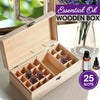 Essential Oil Storage Box Wooden 25 Slots Aromatherapy Container Organiser Deals499