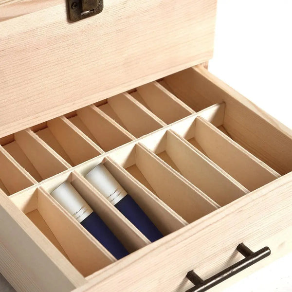 Essential Oil Storage Box Wooden 59 Slots Aromatherapy Organiser Container Case Deals499