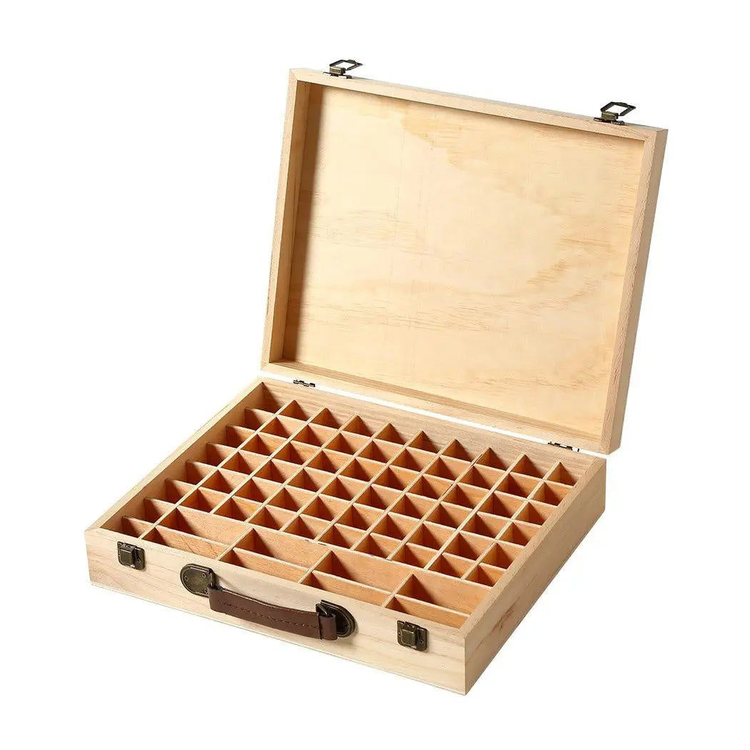 Essential Oil Storage Box Wooden 70 Slots Aromatherapy Container Organiser Deals499