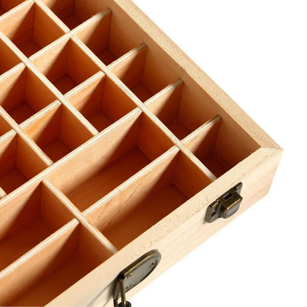 Essential Oil Storage Box Wooden 70 Slots Aromatherapy Container Organiser Deals499
