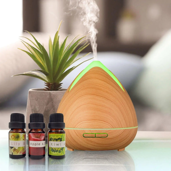 Essential Oils Ultrasonic Aromatherapy Diffuser Air Humidifier Purify 400ML Light Wood Deals499