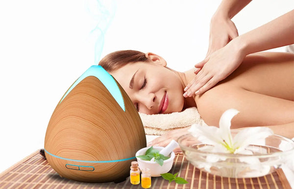 Essential Oils Ultrasonic Aromatherapy Diffuser Air Humidifier Purify 400ML Light Wood Deals499