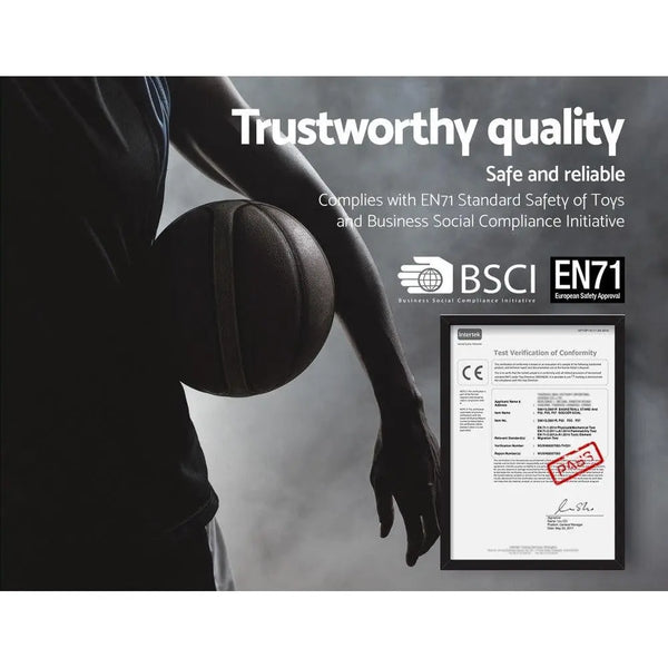 Everfit 3.05M Basketball Hoop Stand System Ring Portable Net Height Adjustable Blue Deals499