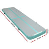 Everfit 3m x 1m Air Track Mat Gymnastic Tumbling Mint Green and Grey Deals499