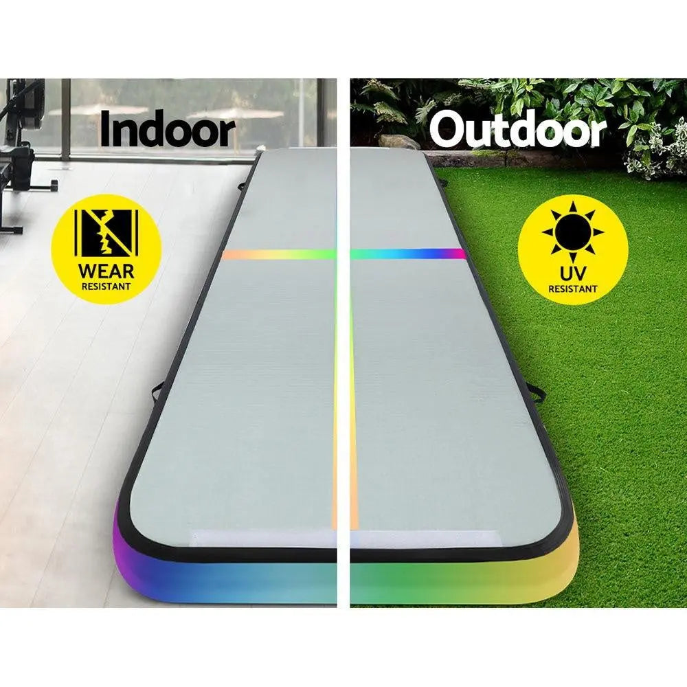 Everfit 4M Air Track Gymnastics Tumbling Exercise Mat Inflatable Mats 20CM Thick + Pump Deals499