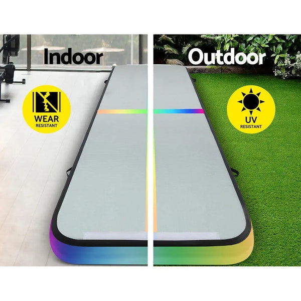 Everfit 4M Air Track Gymnastics Tumbling Exercise Mat Inflatable Mats 20CM Thick + Pump Deals499