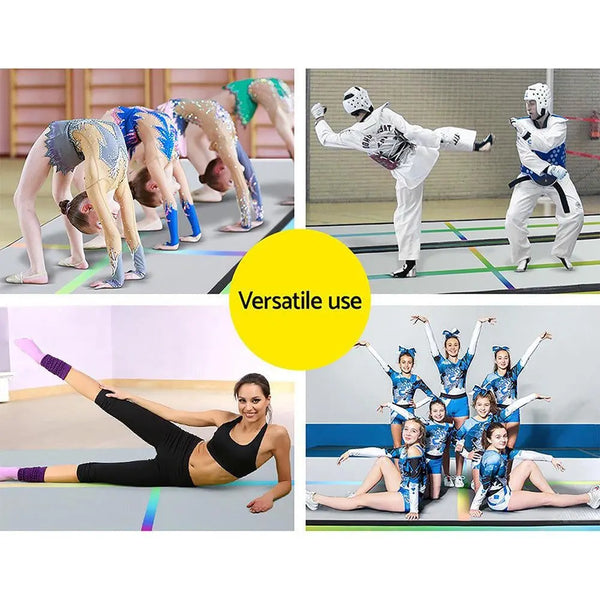 Everfit 4M Air Track Gymnastics Tumbling Exercise Mat Inflatable Mats 20CM Thick + Pump Deals499