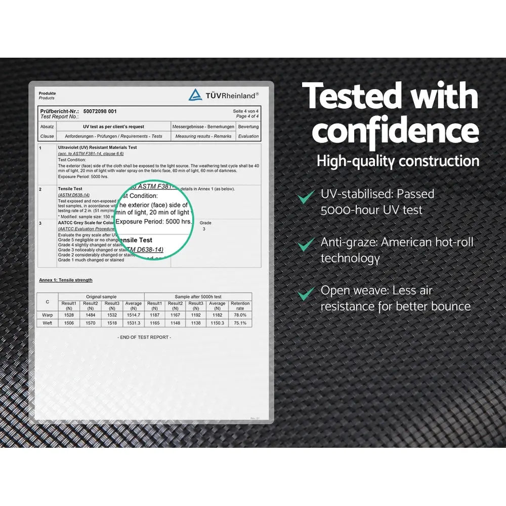 Everfit 8FT Trampoline Round Trampolines Kids Present Gift Enclosure Safety Net Pad Outdoor Orange Deals499