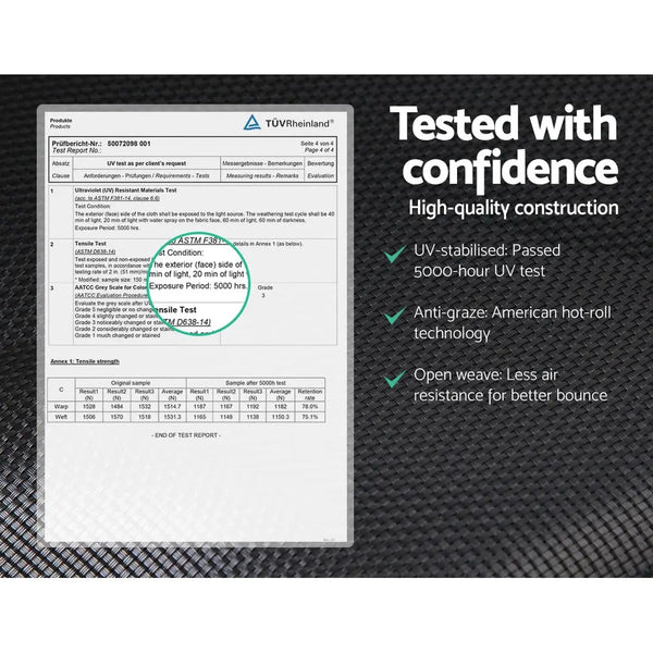 Everfit 8FT Trampoline Round Trampolines Kids Present Gift Enclosure Safety Net Pad Outdoor Orange Deals499