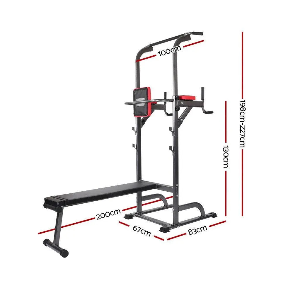 Everfit 9-IN-1 Power Tower Weight Bench Multi-Function Station Deals499