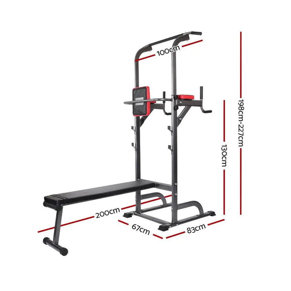 Everfit 9-IN-1 Power Tower Weight Bench Multi-Function Station Deals499