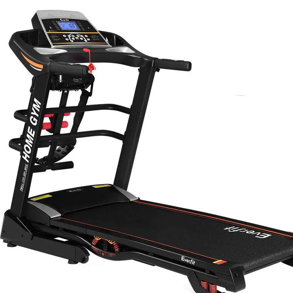Everfit Electric Treadmill 480mm 18kmh 3.5HP Auto Incline Home Gym Run Exercise Machine Fitness Dumbbell Massager Sit Up Bar Deals499