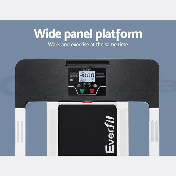 Everfit Electric Treadmill Home Gym Exercise Running Machine Fitness Equipment Compact Fully Foldable 420mm Belt White Deals499