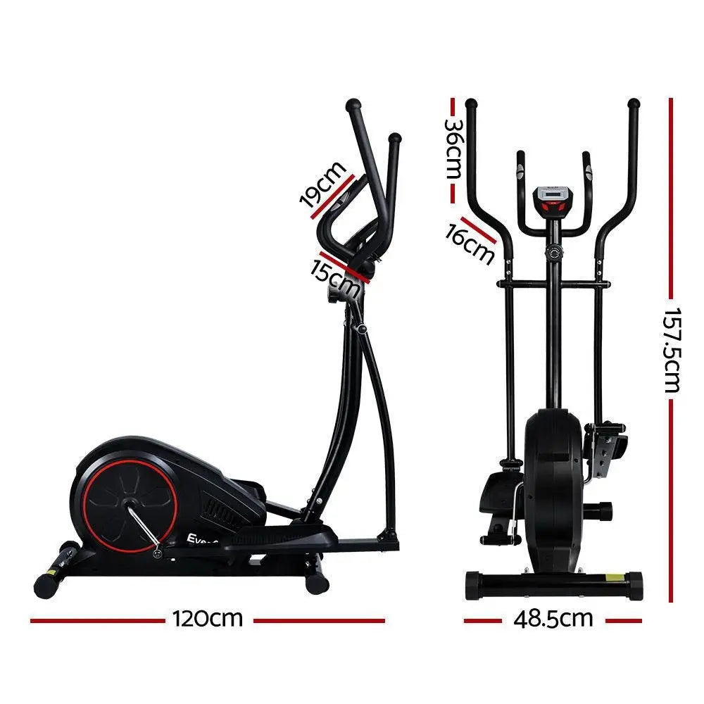 Everfit Elliptical Cross Trainer Exercise Bike Fitness Equipment Home Gym Black Deals499