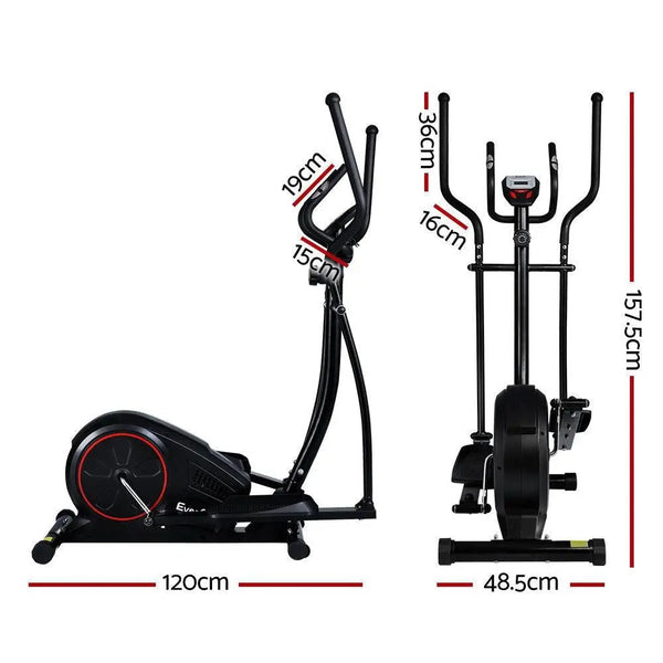 Everfit Elliptical Cross Trainer Exercise Bike Fitness Equipment Home Gym Black Deals499